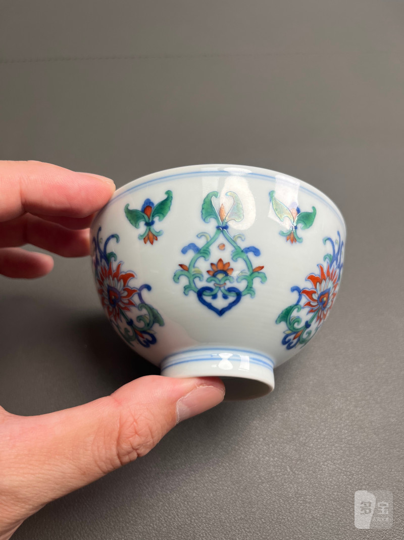清雍正  斗彩宝相花纹茶圆 - 图4